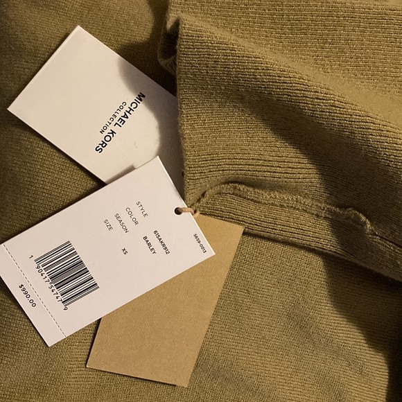 NWT MICHAEL KORS CASHMERE DRAPED TURTLENECK, Size XS - Picture 4 of 4